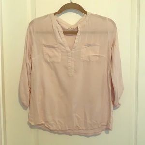 Loft light pink 3/4 sleeve shirt